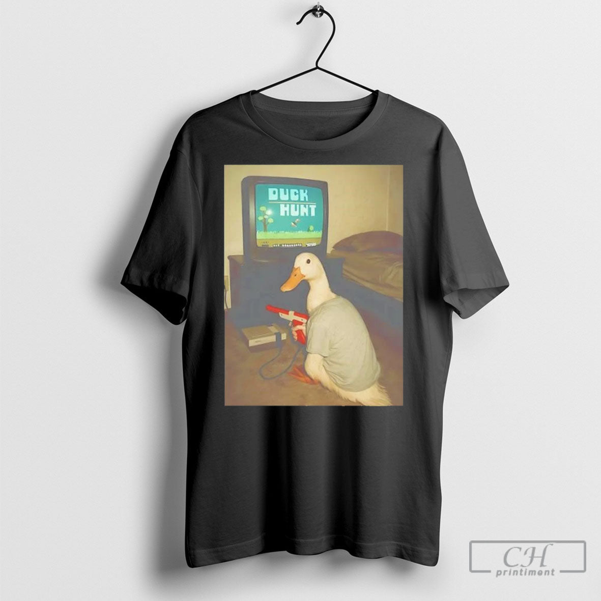 Official Duck Playing Video Game Hunt Sweater - Adult & Kids T-Shirts, Sweatshirts & Hoodies apparel design preview 1