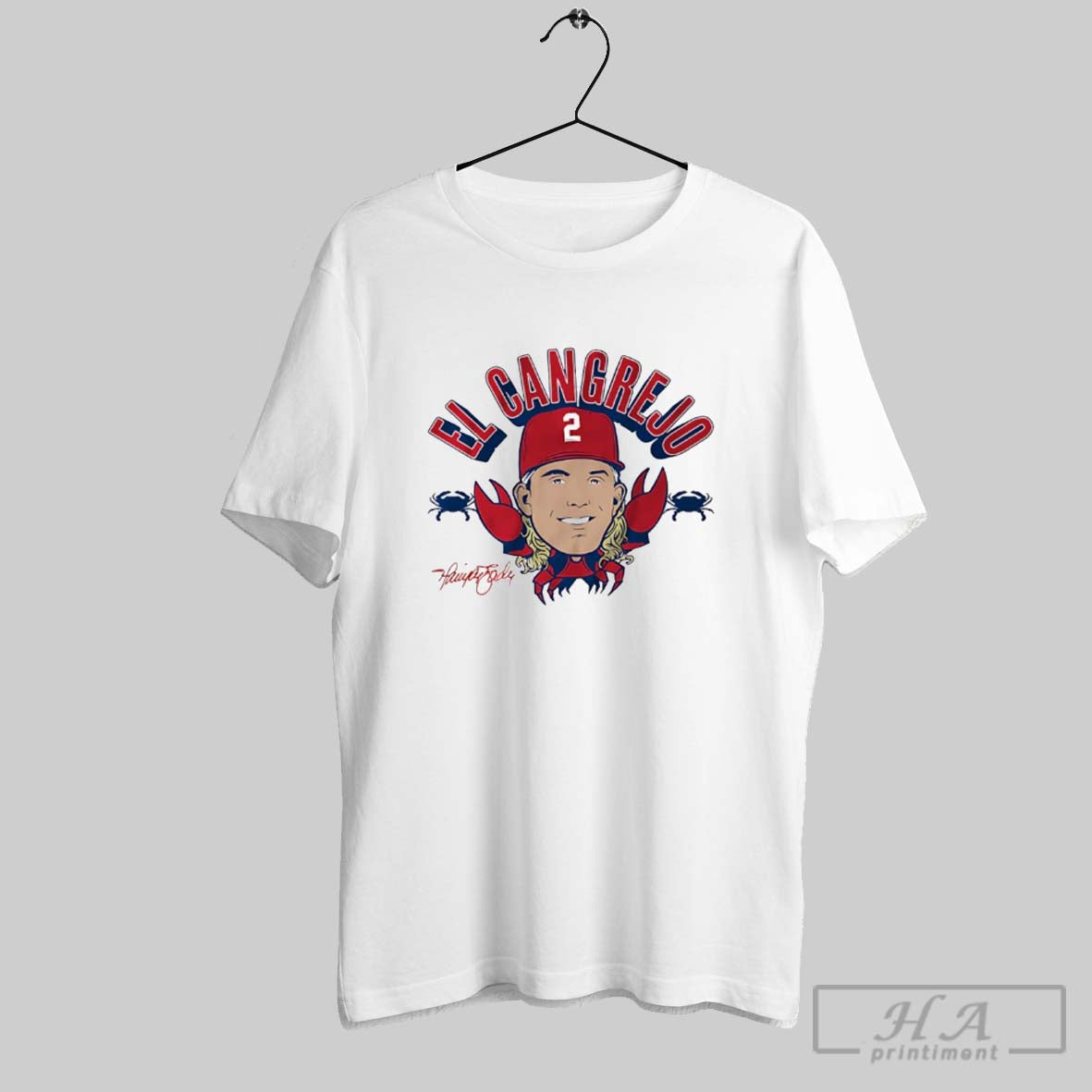 Official El Cangrejo Harrison Bader Philadelphia - Adult & Kids T-Shirts, Sweatshirts & Hoodies apparel design preview 1