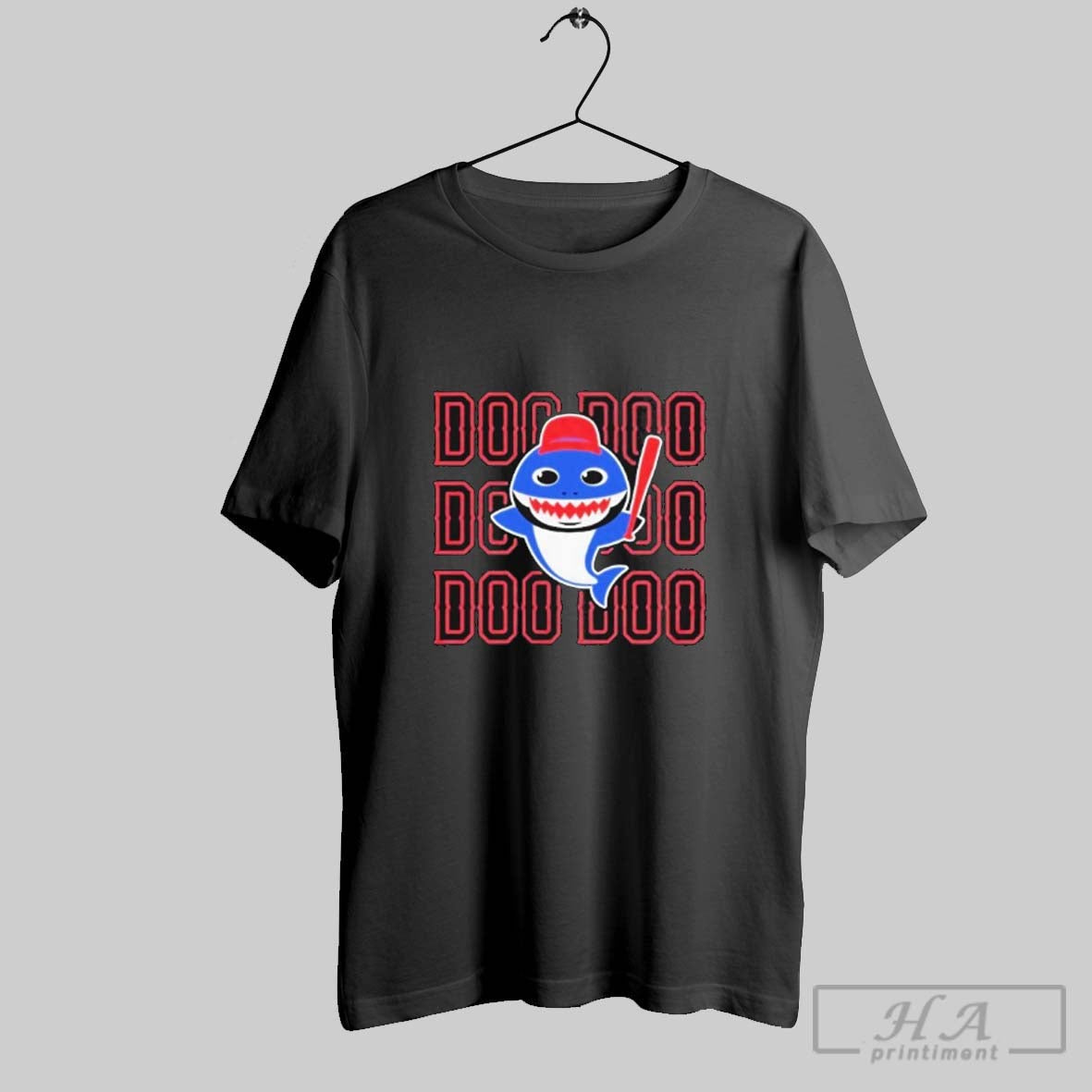 Official Elvis Andrus Wearing Texas Rangers Shark Doo - Adult & Kids T-Shirts, Sweatshirts & Hoodies apparel design preview 1