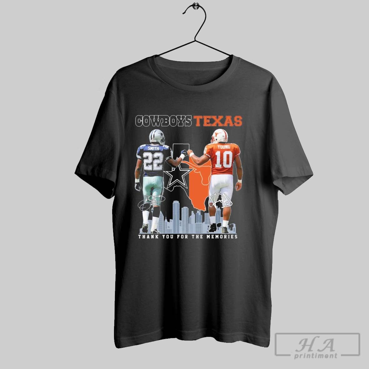 Official Emmitt Smith Dallas Cowboys And Vince Young - Adult & Kids T-Shirts, Sweatshirts & Hoodies apparel design preview 1
