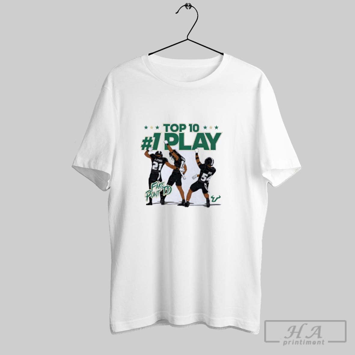 Official Fake Punt Td Usf University Of South Florida - Adult & Kids T-Shirts, Sweatshirts & Hoodies apparel design preview 1