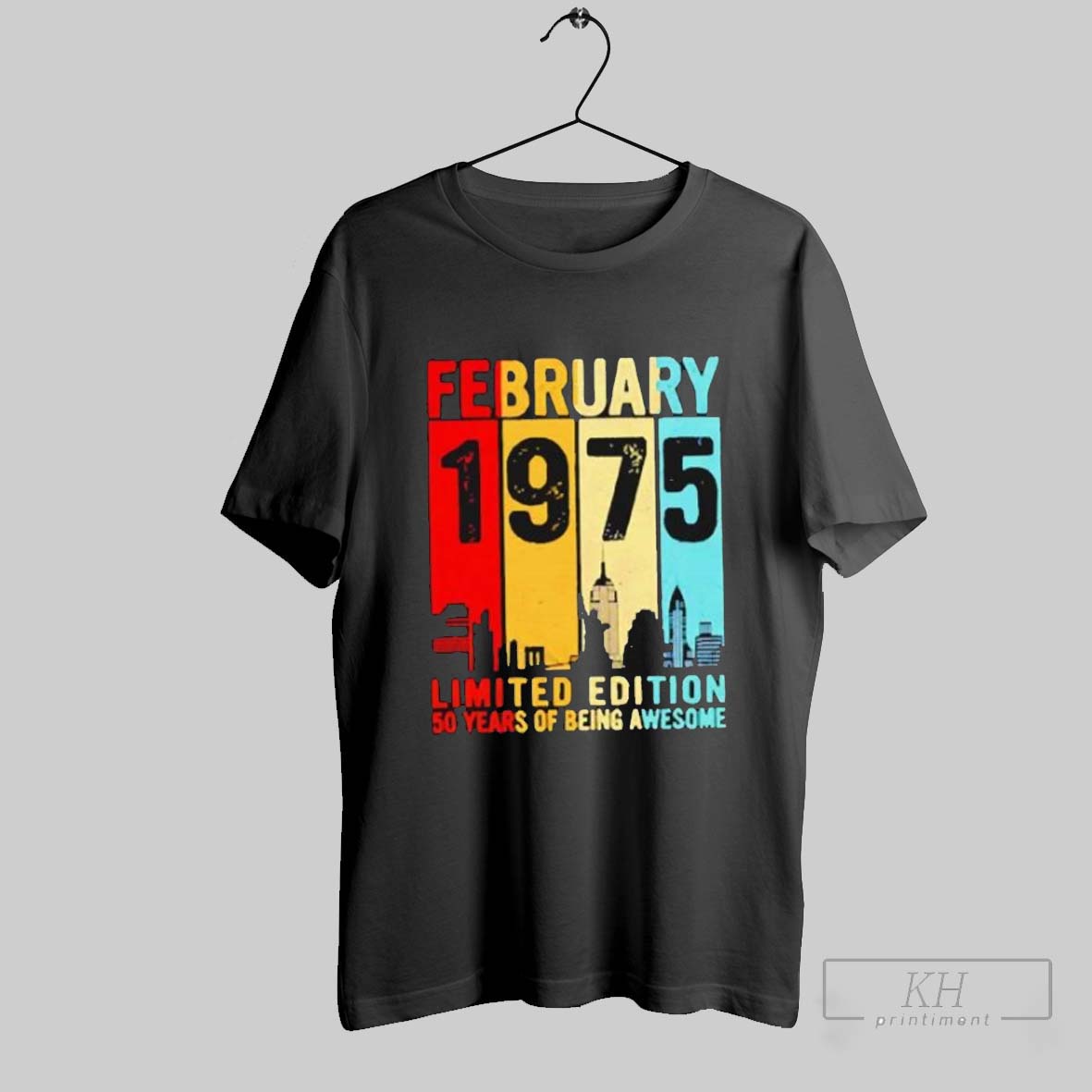 Official February 1975 Edition 50 Years Of Being - Adult & Kids T-Shirts, Sweatshirts & Hoodies apparel design preview 1
