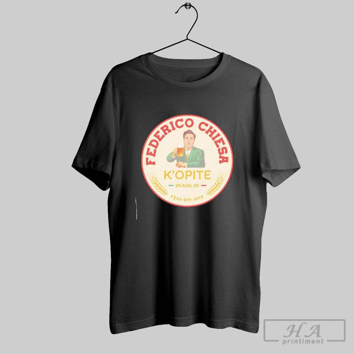 Official Federico Chiesa Kopite Fick Off Juve T - Adult & Kids T-Shirts, Sweatshirts & Hoodies apparel design preview 1