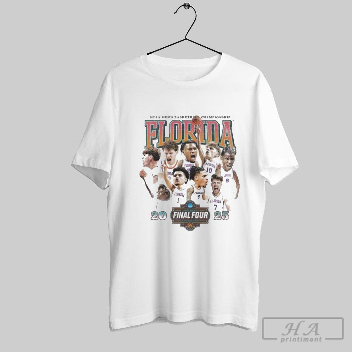 Official Florida Mens Basketball Team 2025 Final Four - Adult & Kids T-Shirts, Sweatshirts & Hoodies apparel design preview 1