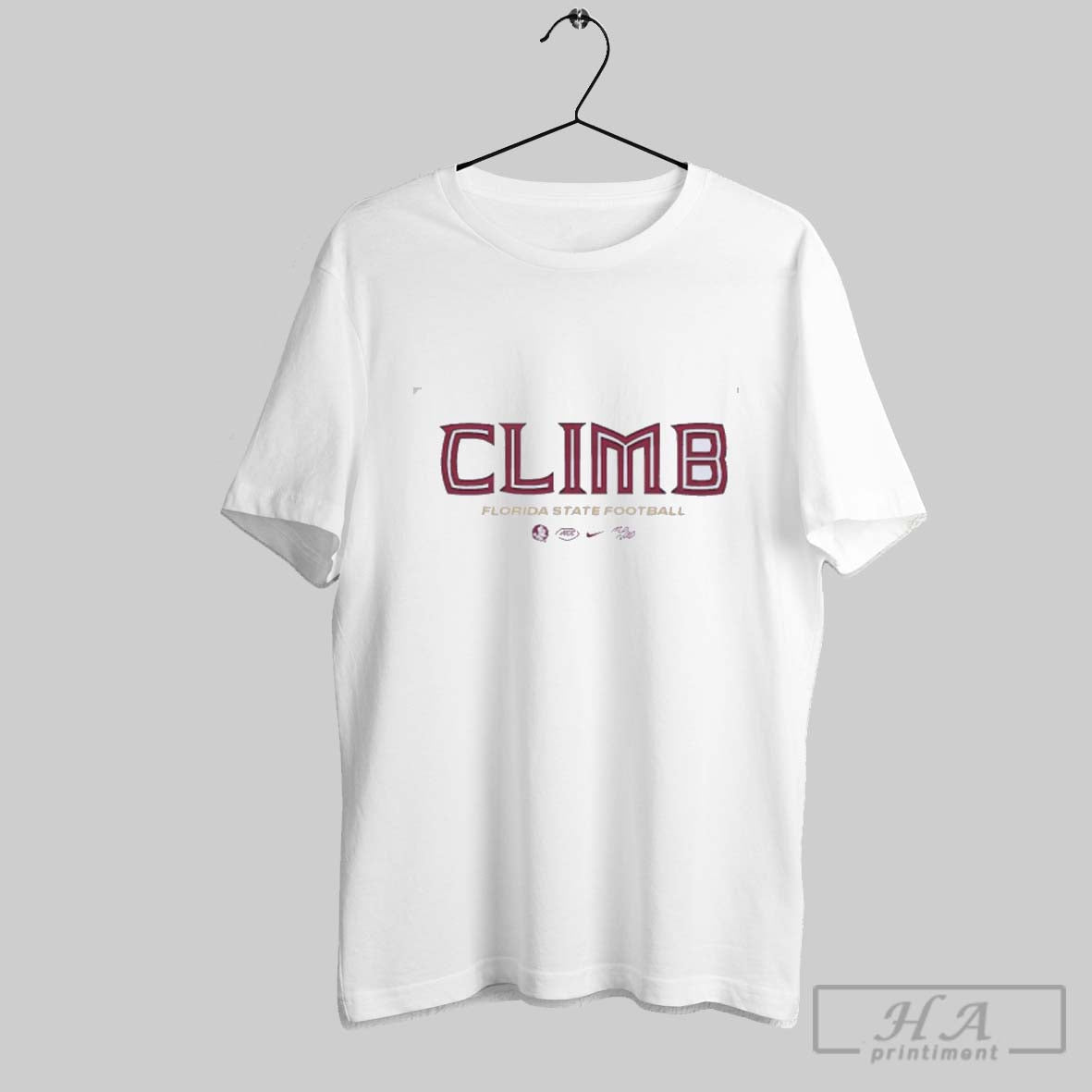 Official Florida State Seminoles Climb Football - Adult & Kids T-Shirts, Sweatshirts & Hoodies apparel design preview 1