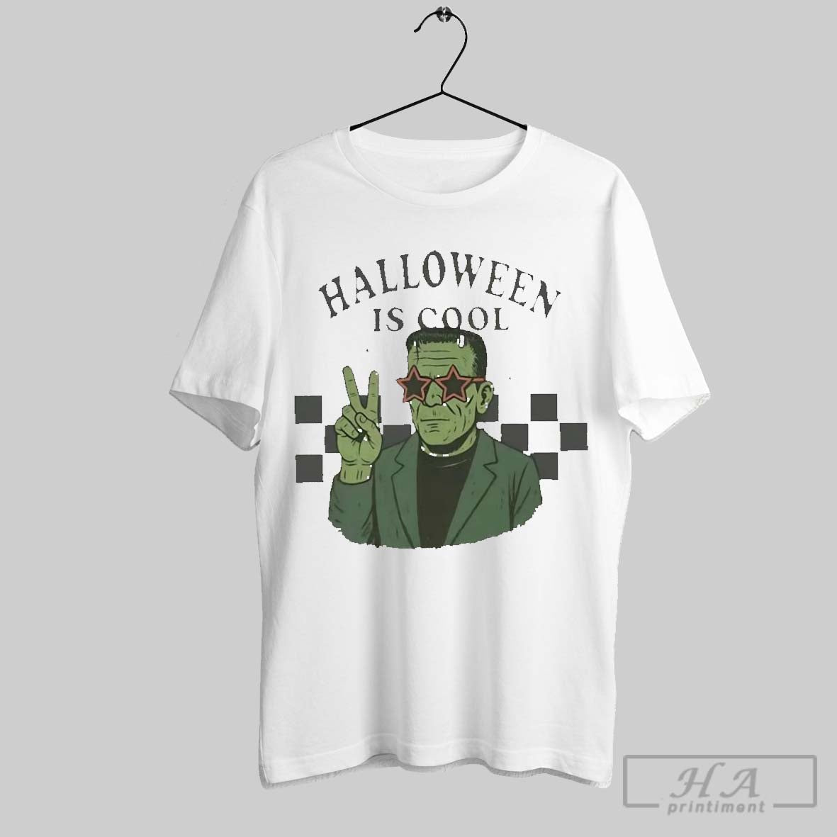 Official Frankenstein Halloween Is Cool - Adult & Kids T-Shirts, Sweatshirts & Hoodies apparel design preview 1