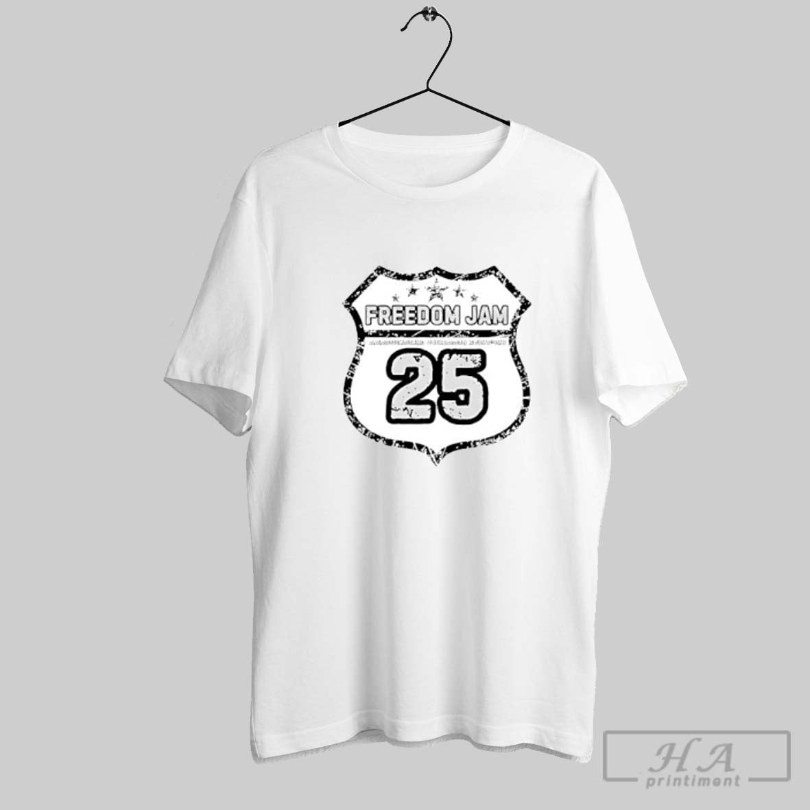 Official Freedom Jam 25 Distressed Shield Posters - Adult & Kids T-Shirts, Sweatshirts & Hoodies apparel design preview 1