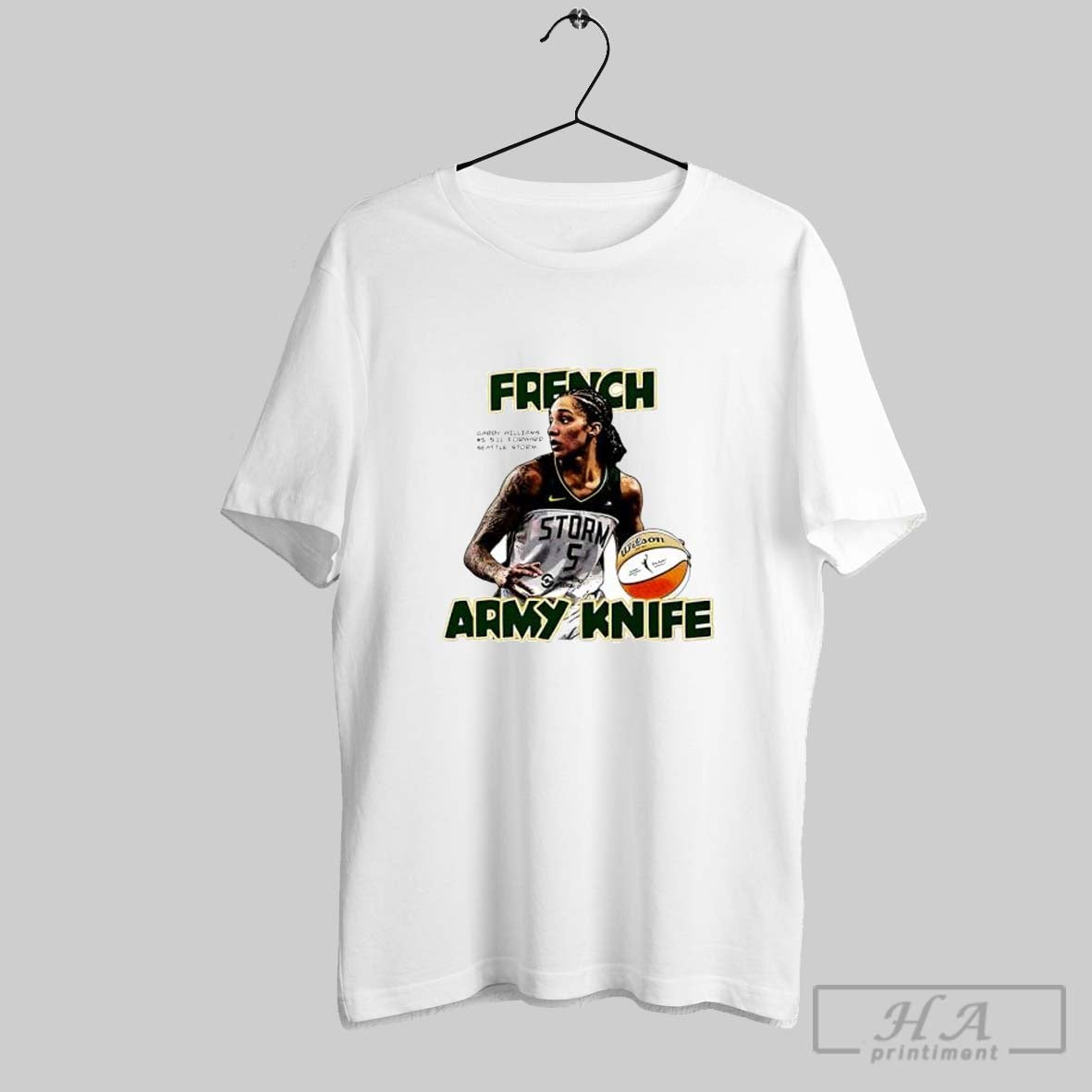 Official French Army Knife Gabby Williams Seattle - Adult & Kids T-Shirts, Sweatshirts & Hoodies apparel design preview 1