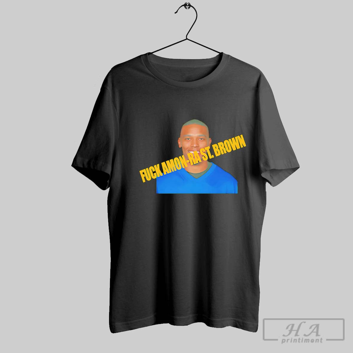 Official Fuck Amon Ra St Brown Poster - Adult & Kids T-Shirts, Sweatshirts & Hoodies apparel design preview 1