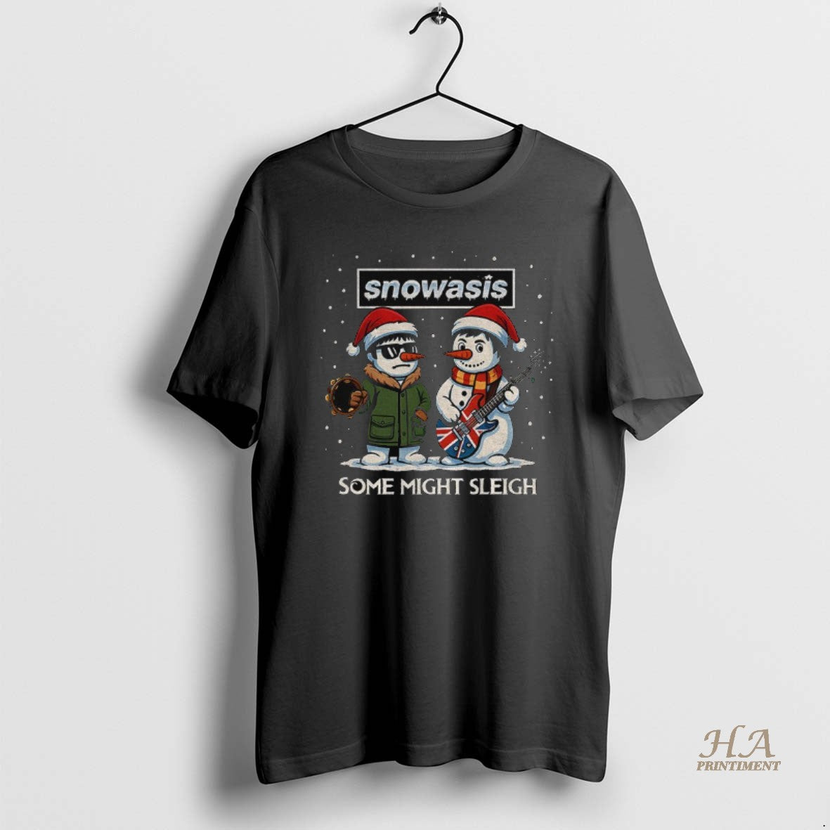 Official Funny Christmas Snowasis Some Might Sleigh - Adult & Kids T-Shirts, Sweatshirts & Hoodies apparel design preview 1