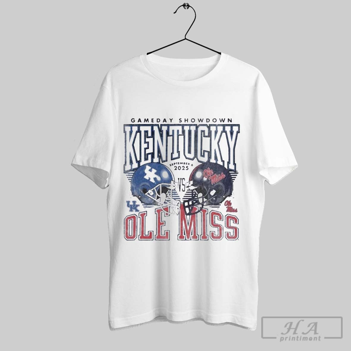 Official Gameday Showdown 2025 Kentucky Vs Ole Miss - Adult & Kids T-Shirts, Sweatshirts & Hoodies apparel design preview 1