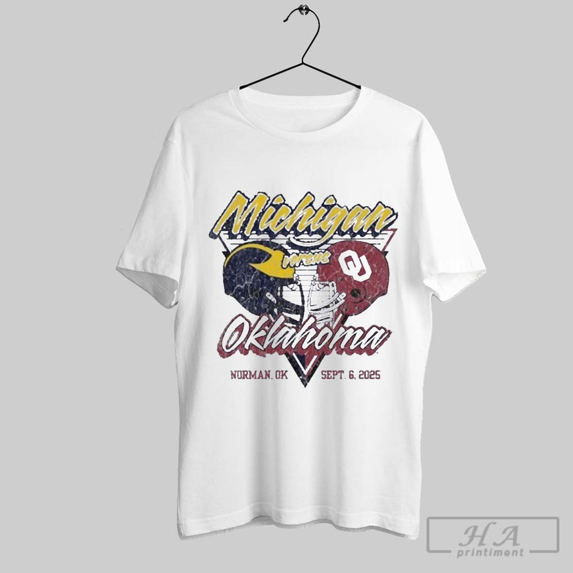 Official Gameday Showdown 2025 Michigan Vs Oklahoma - Adult & Kids T-Shirts, Sweatshirts & Hoodies apparel design preview 1