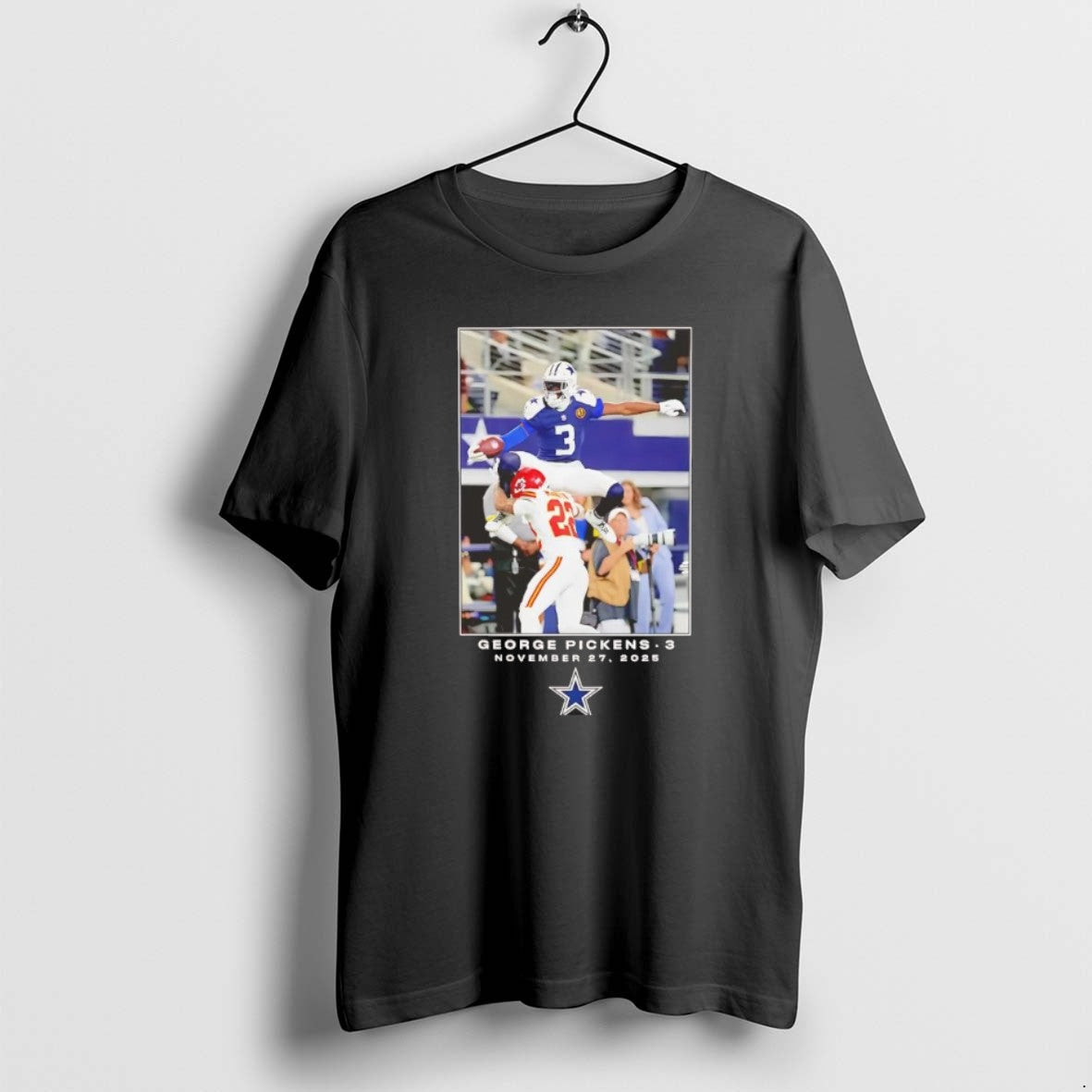 Official George Pickens Hurdle Moment Dallas Cowboys - Adult & Kids T-Shirts, Sweatshirts & Hoodies apparel design preview 1