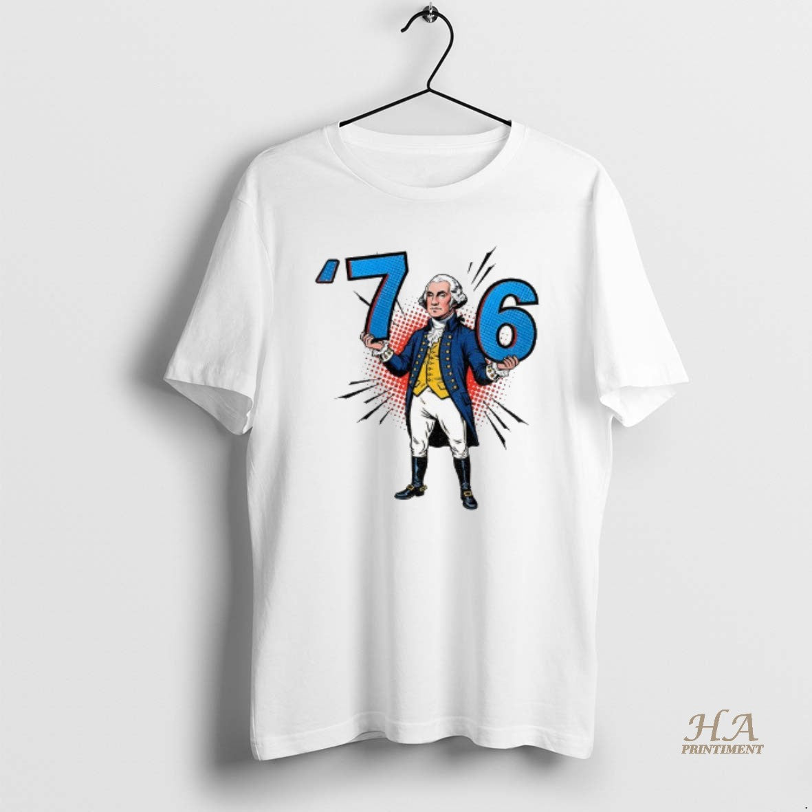 Official George Washington 6 7 Historic Meme - Adult & Kids T-Shirts, Sweatshirts & Hoodies apparel design preview 1
