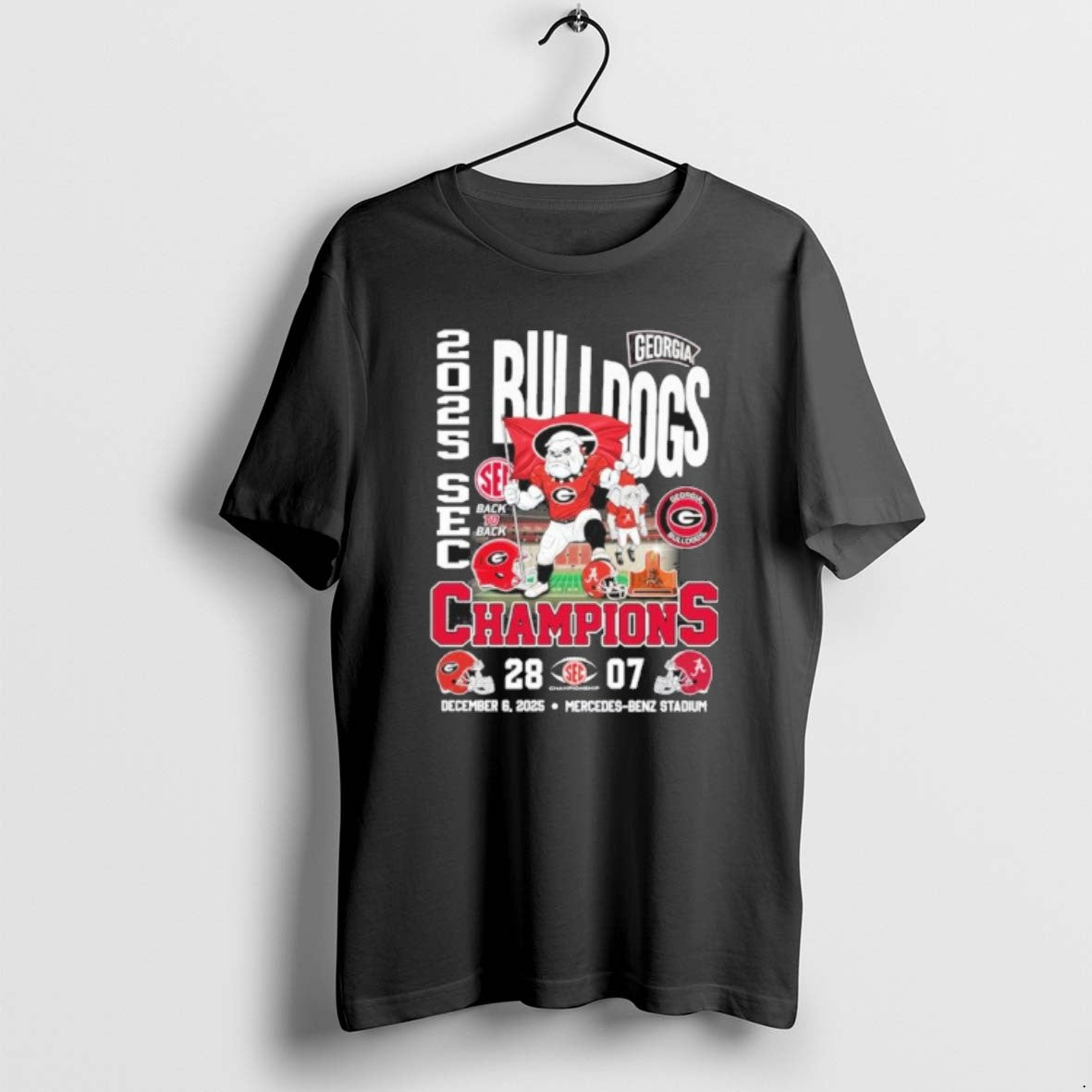 Official Georgia Bulldogs Mascot 2025 Sec Conference - Adult & Kids T-Shirts, Sweatshirts & Hoodies apparel design preview 1