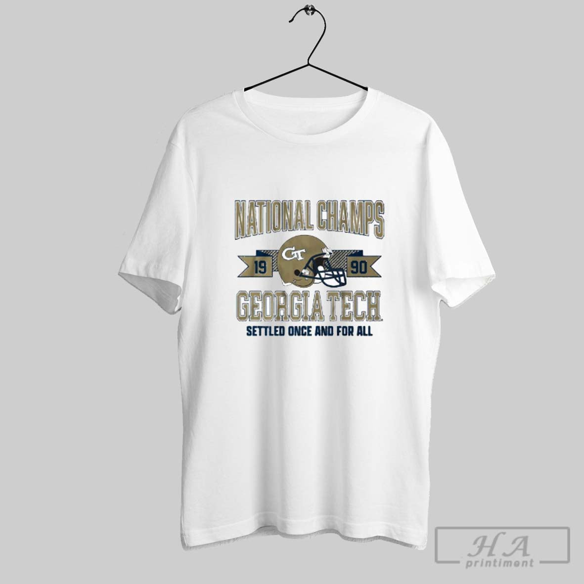 Official Georgia Tech Yellow Jackets 1990 National - Adult & Kids T-Shirts, Sweatshirts & Hoodies apparel design preview 1