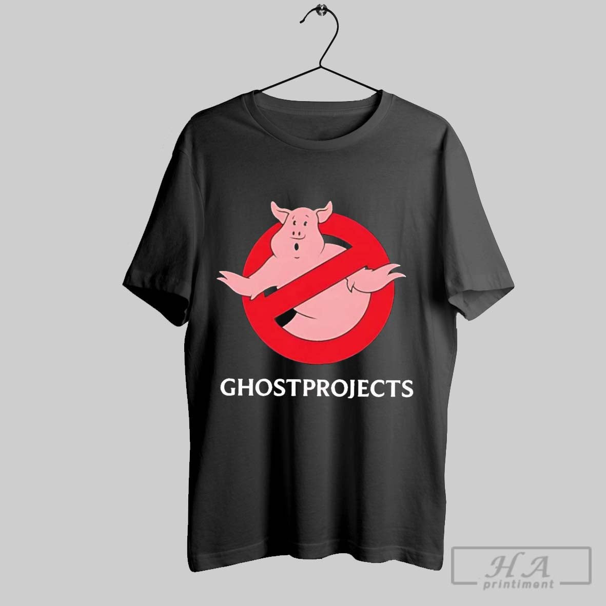 Official Ghost Projects Banned Pig Ghostbusters - Adult & Kids T-Shirts, Sweatshirts & Hoodies apparel design preview 1