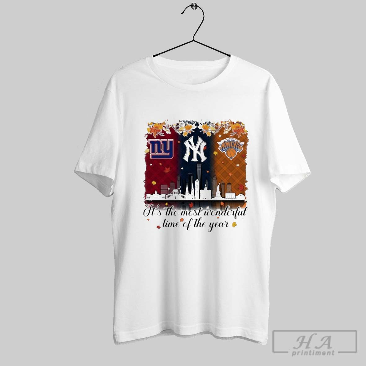 Official Giants Yankees Knicks Its The Most Wonderful - Adult & Kids T-Shirts, Sweatshirts & Hoodies apparel design preview 1