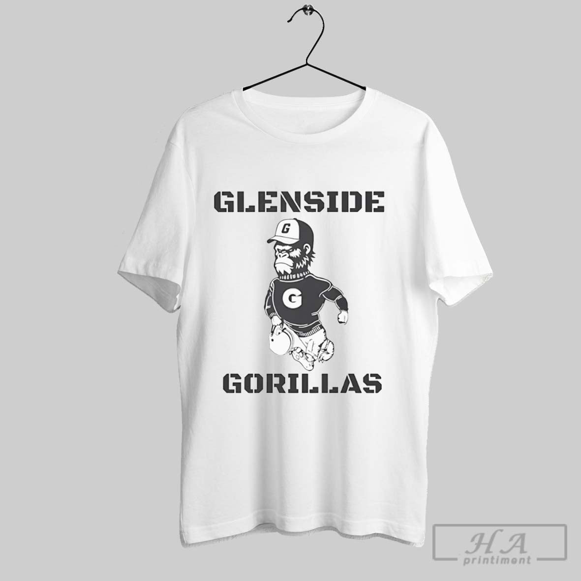 Official Glenside Gorillas Retro - Adult & Kids T-Shirts, Sweatshirts & Hoodies apparel design preview 1