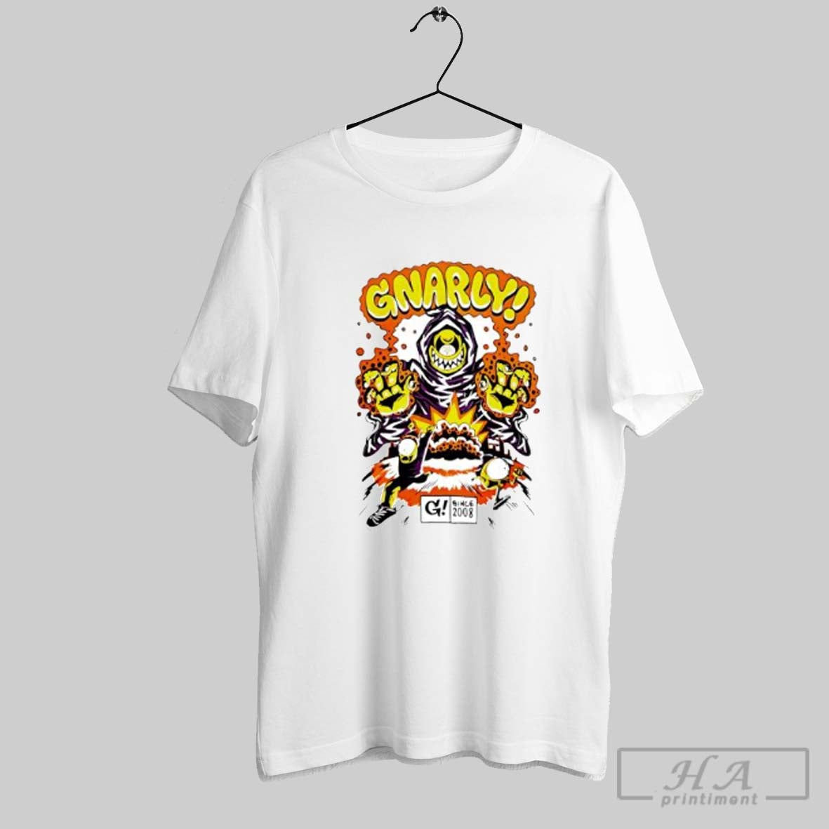 Official Gnarly Since 2008 Monster Character - Adult & Kids T-Shirts, Sweatshirts & Hoodies apparel design preview 1