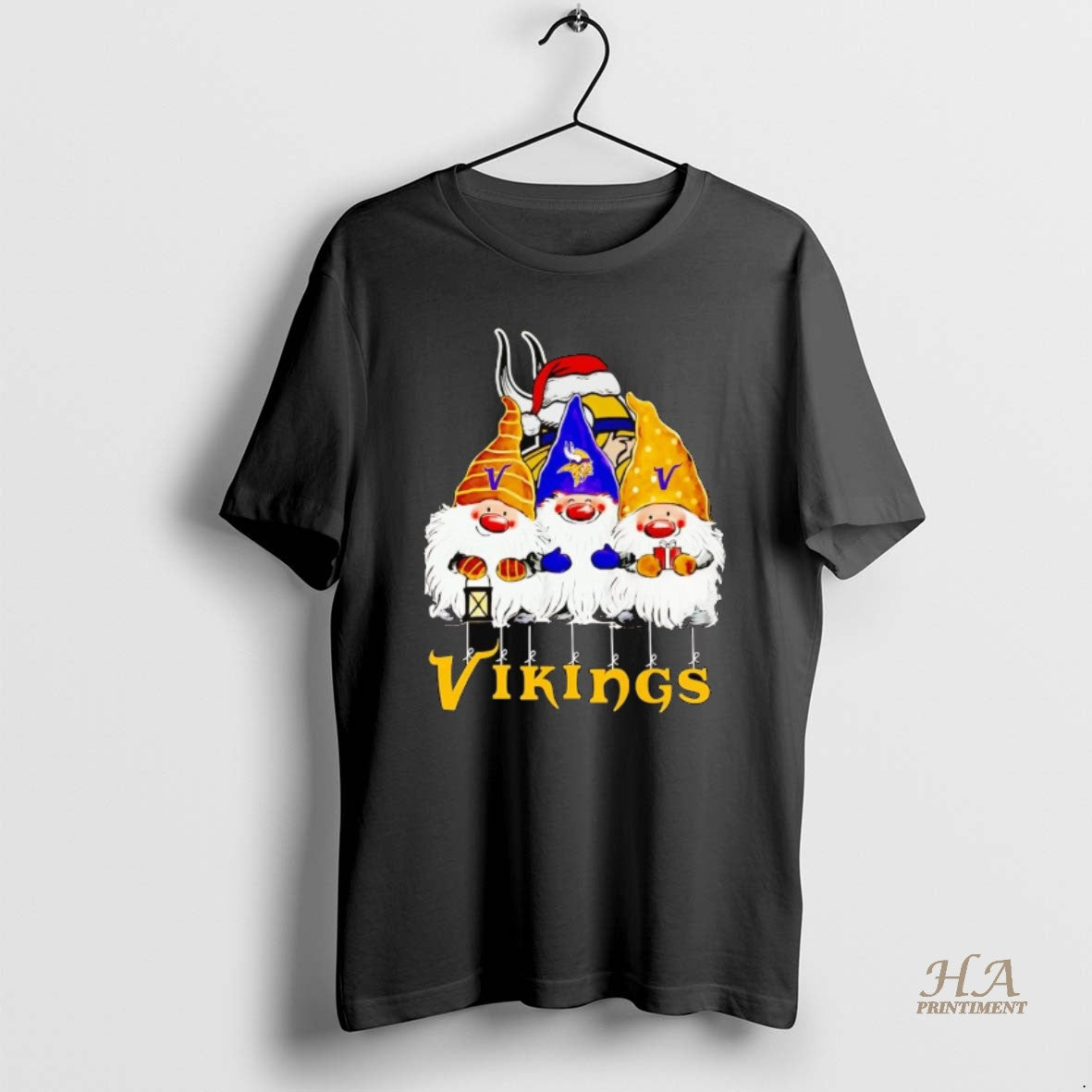 Official Gnomes Minnesota Vikings Merry Christmas - Adult & Kids T-Shirts, Sweatshirts & Hoodies apparel design preview 1