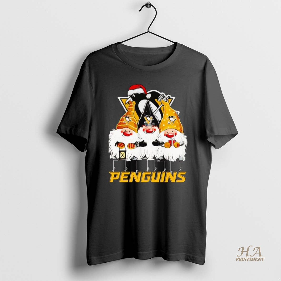Official Gnomes Pittsburgh Penguins Merry Christmas - Adult & Kids T-Shirts, Sweatshirts & Hoodies apparel design preview 1