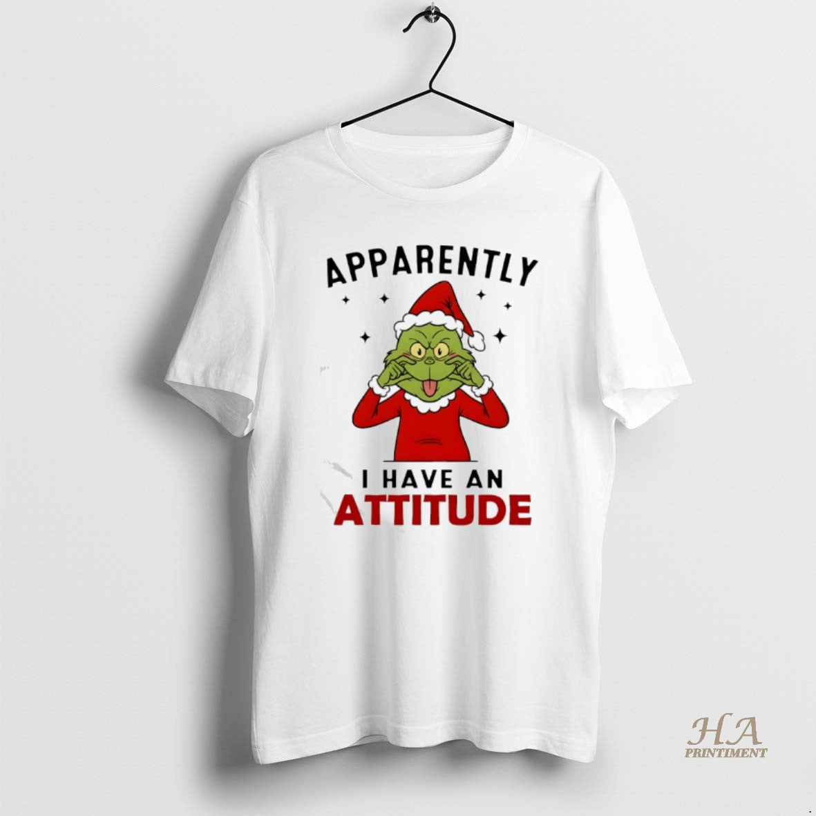 Official Grinch Christmas Apparently I Have An - Adult & Kids T-Shirts, Sweatshirts & Hoodies apparel design preview 1