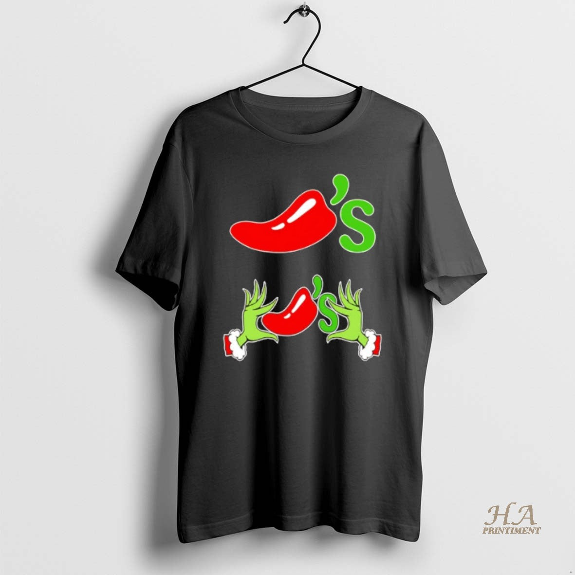 Official Grinch Hand Love Chilis Christmas 2025 - Adult & Kids T-Shirts, Sweatshirts & Hoodies apparel design preview 1