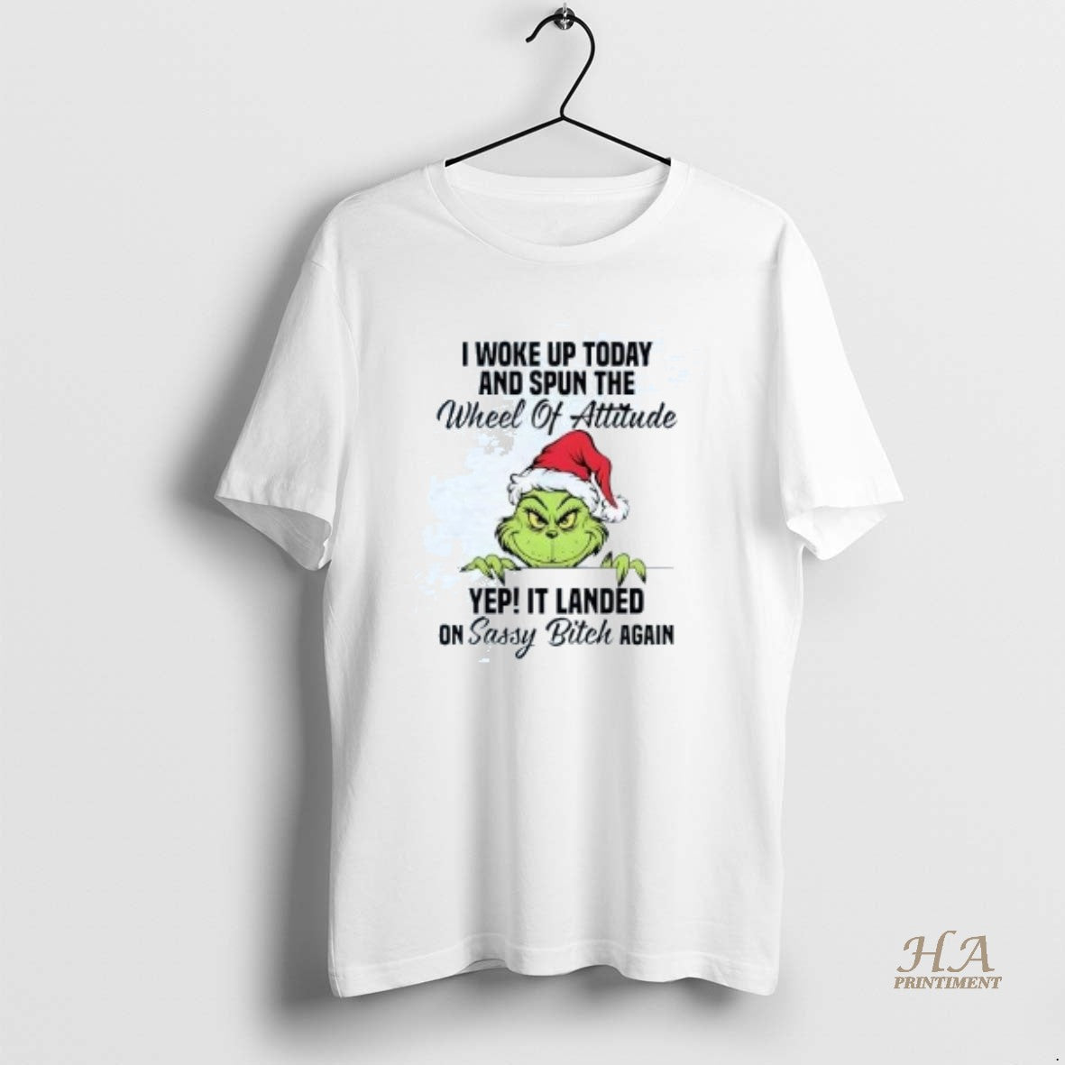 Official Grinch I Woke Up Today And Spun The Wheel Of - Adult & Kids T-Shirts, Sweatshirts & Hoodies apparel design preview 1