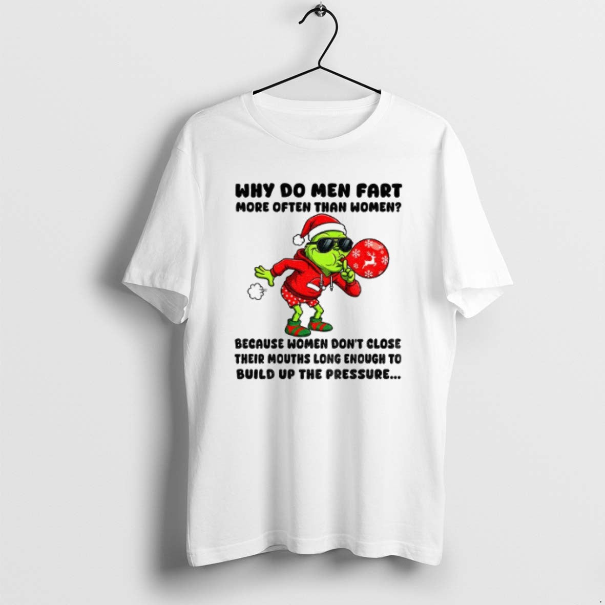 Official Grinch Santa Why Do Men Fart More Often Than - Adult & Kids T-Shirts, Sweatshirts & Hoodies apparel design preview 1