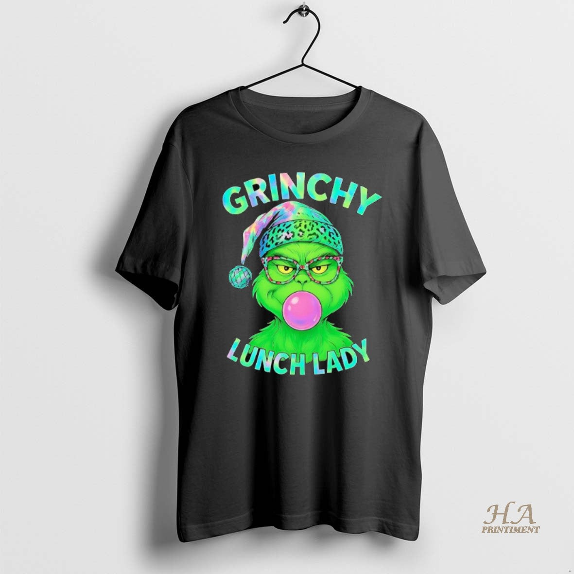 Official Grinch Grinchy Lunch Lady Christmas - Adult & Kids T-Shirts, Sweatshirts & Hoodies apparel design preview 1