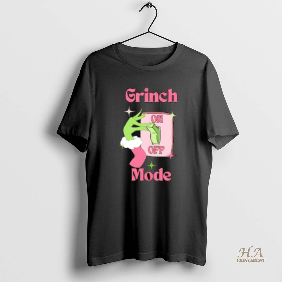 Official Grinch Mode On Hand - Adult & Kids T-Shirts, Sweatshirts & Hoodies apparel design preview 1