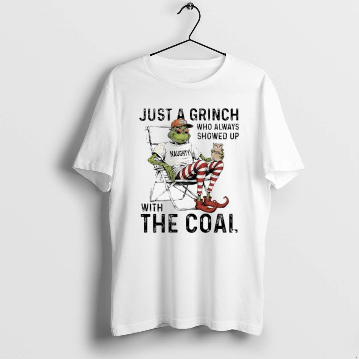 Official Grinch Nice Just A Who Always Showed Up With - Adult & Kids T-Shirts, Sweatshirts & Hoodies apparel design preview 1