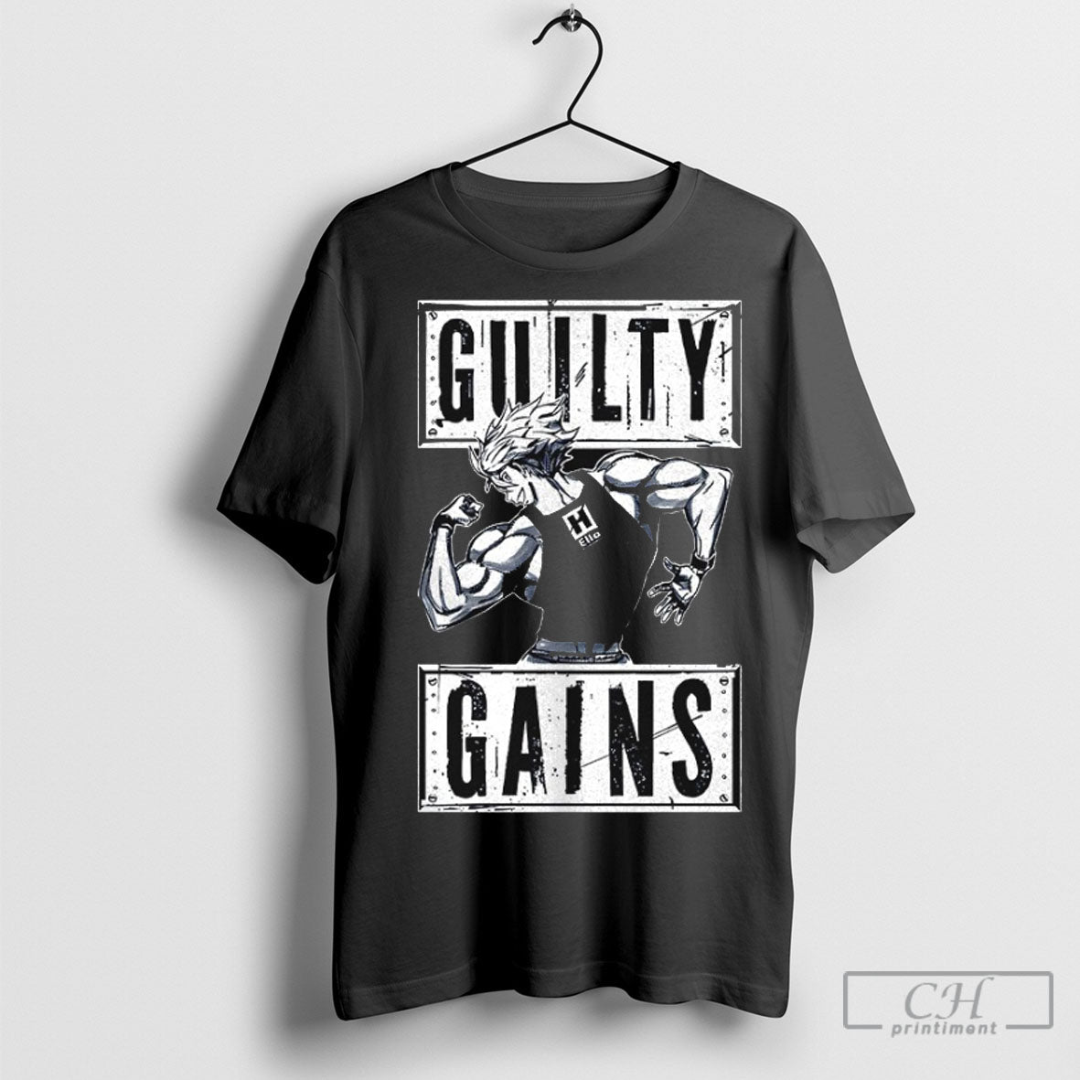 Official Guilty Gains Gym Workout Poster - Adult & Kids T-Shirts, Sweatshirts & Hoodies apparel design preview 1