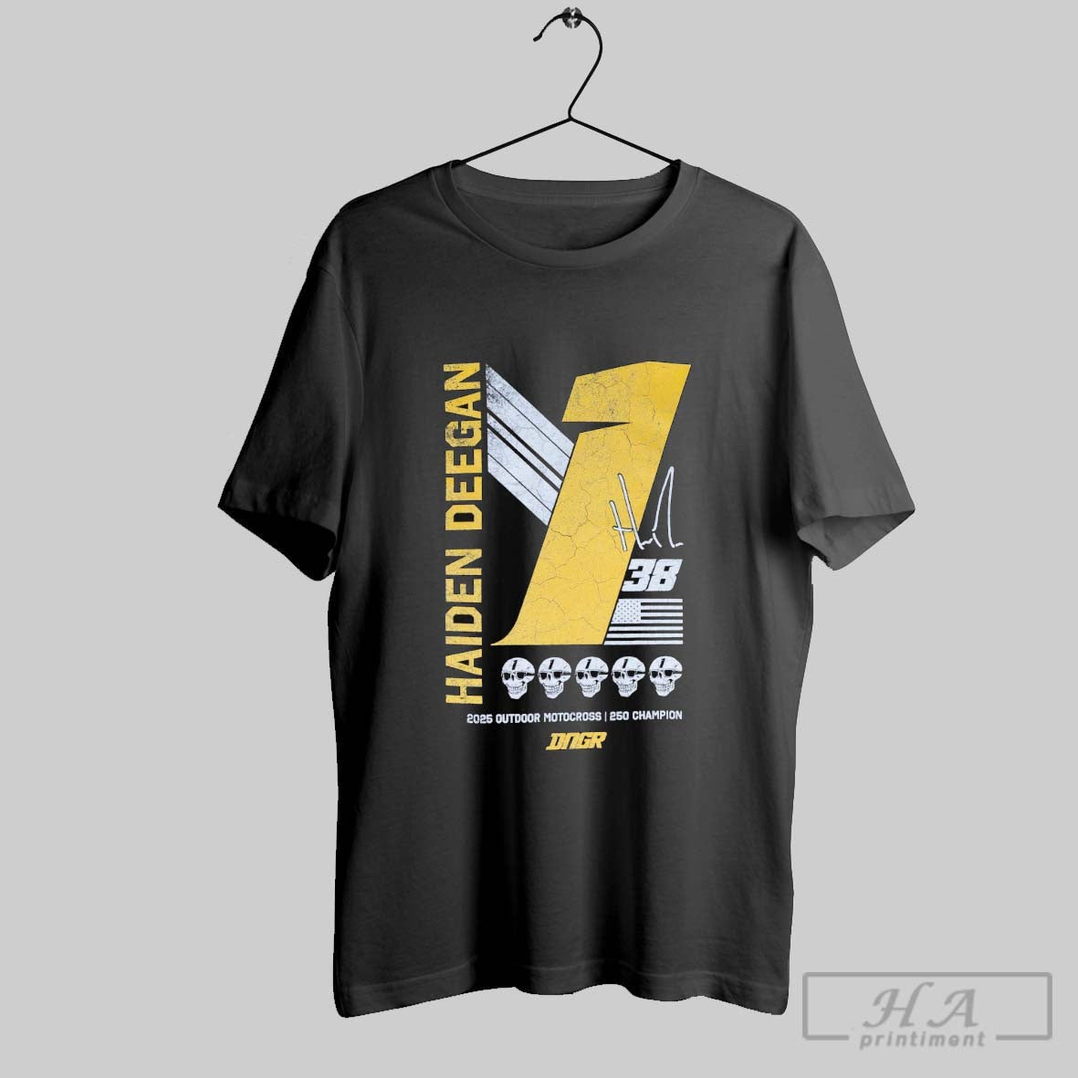 Official Haiden Deegan 2025 Outdoor Motocross 250 - Adult & Kids T-Shirts, Sweatshirts & Hoodies apparel design preview 1