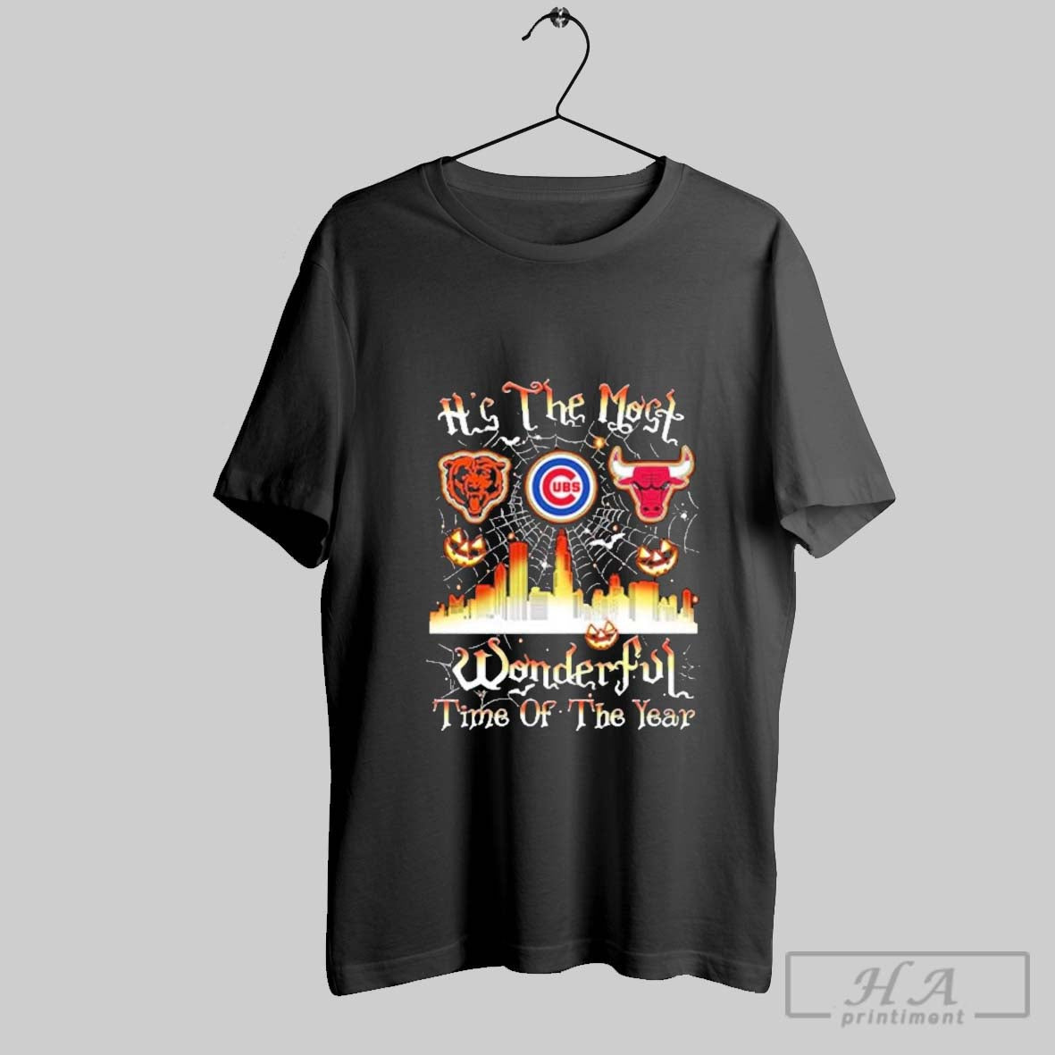 Official Halloween Bears Bulls Cubs Its The Most - Adult & Kids T-Shirts, Sweatshirts & Hoodies apparel design preview 1
