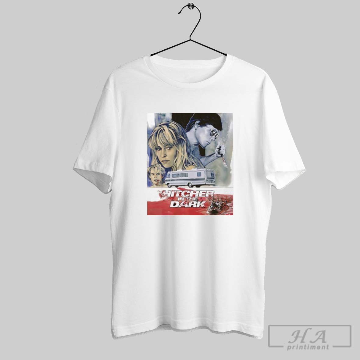 Official Hitcher In The Dark Joe Balogh Josie Bissett - Adult & Kids T-Shirts, Sweatshirts & Hoodies apparel design preview 1