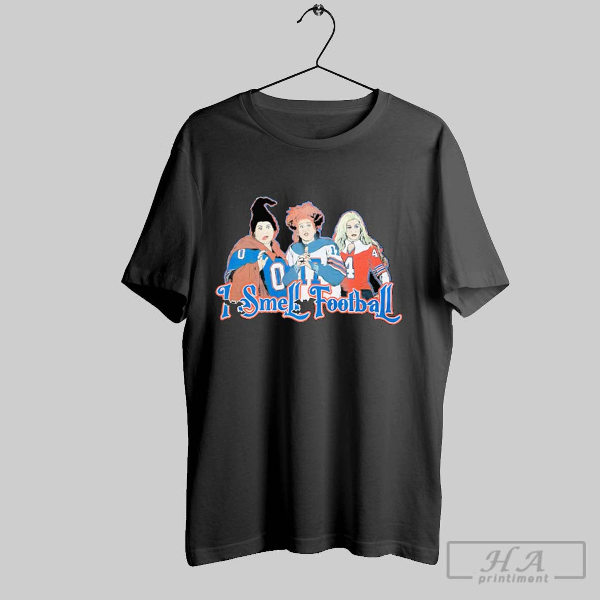 Official Hocus Pocus Buffalo Football I Smell Poster - Adult & Kids T-Shirts, Sweatshirts & Hoodies apparel design preview 1