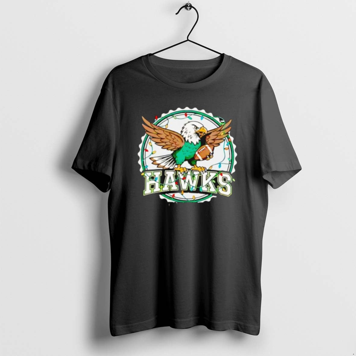 Official Holiday Champions Hawks Lights - Adult & Kids T-Shirts, Sweatshirts & Hoodies apparel design preview 1