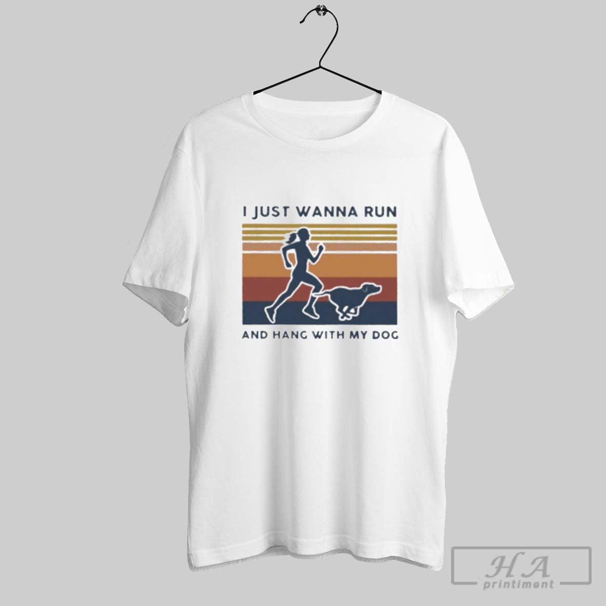 Official I Just Wanna Run And Hang With My Dog - Adult & Kids T-Shirts, Sweatshirts & Hoodies apparel design preview 1