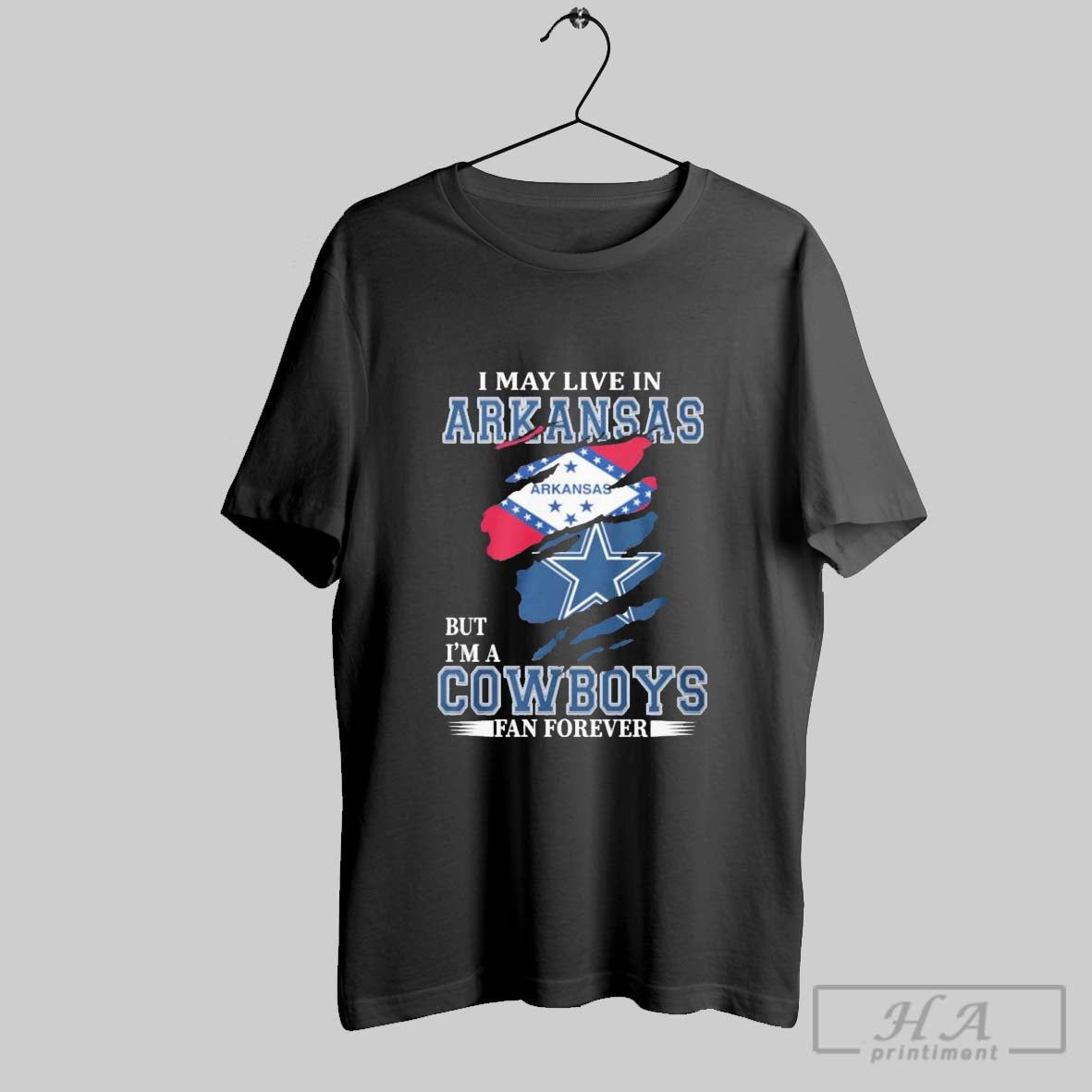 Official I May Live In Arkansas But Im A Dallas - Adult & Kids T-Shirts, Sweatshirts & Hoodies apparel design preview 1