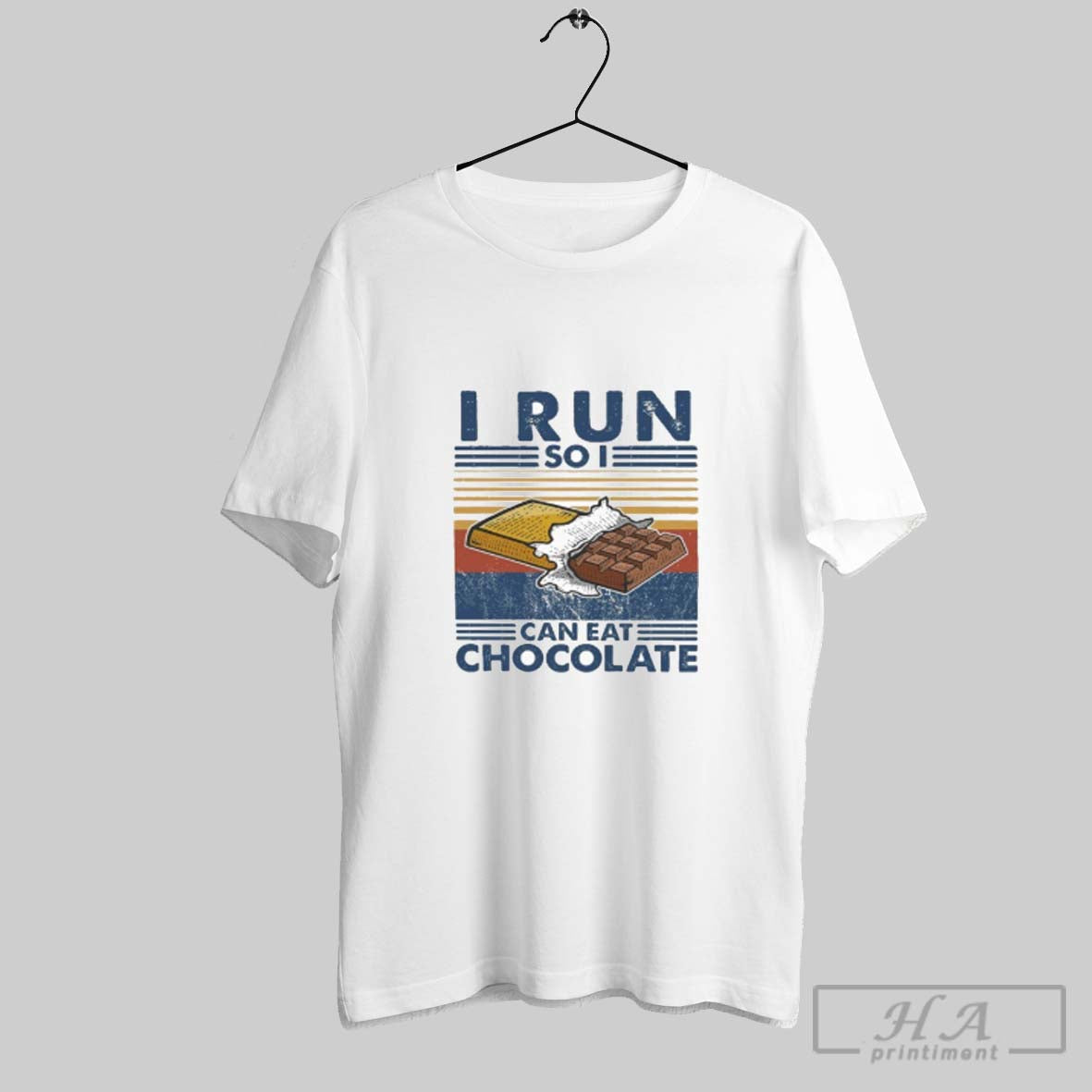 Official I Run So Can Eat Chocolate Vintage - Adult & Kids T-Shirts, Sweatshirts & Hoodies apparel design preview 1