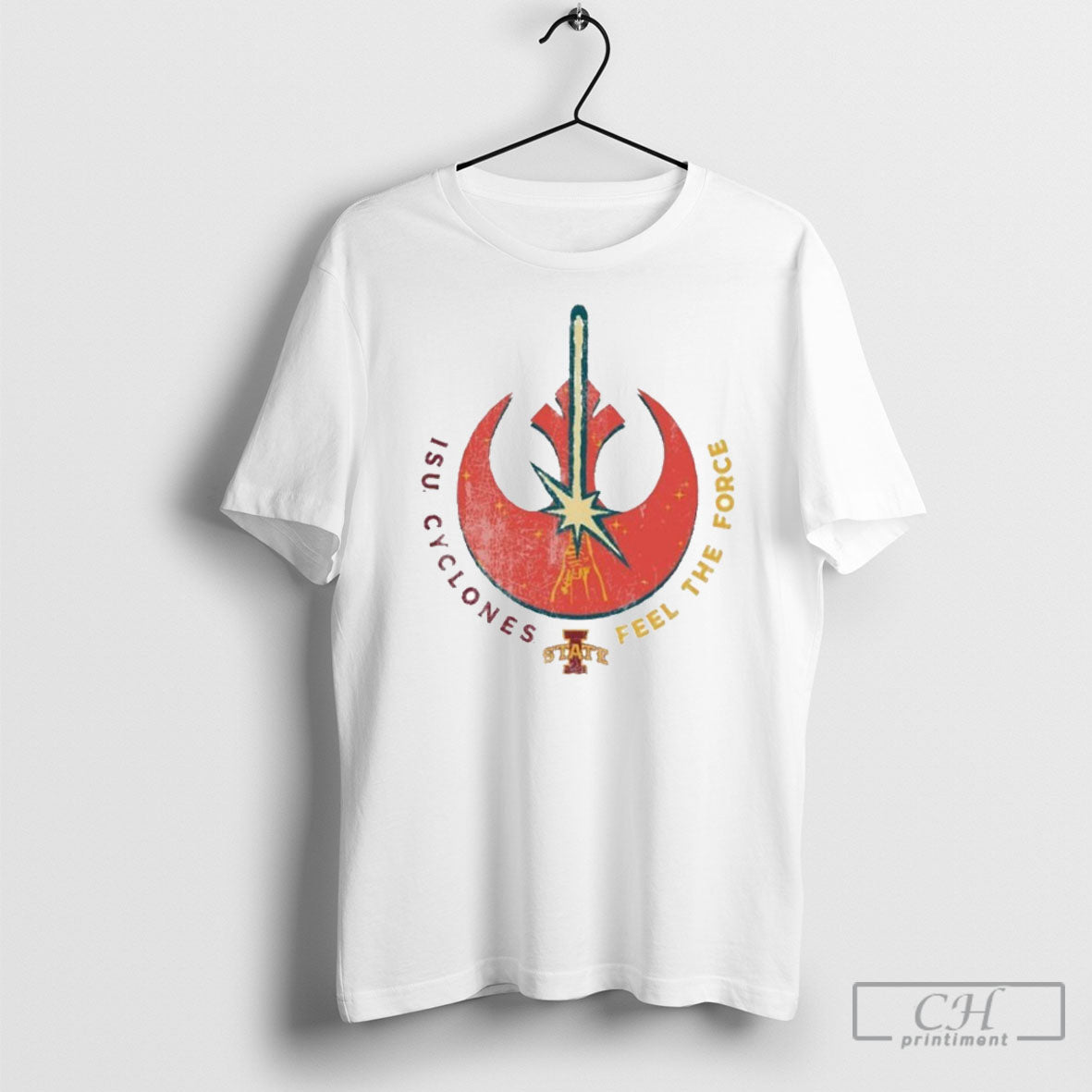 Official I State Cyclones Feel The Force Sweater - Adult & Kids T-Shirts, Sweatshirts & Hoodies apparel design preview 1