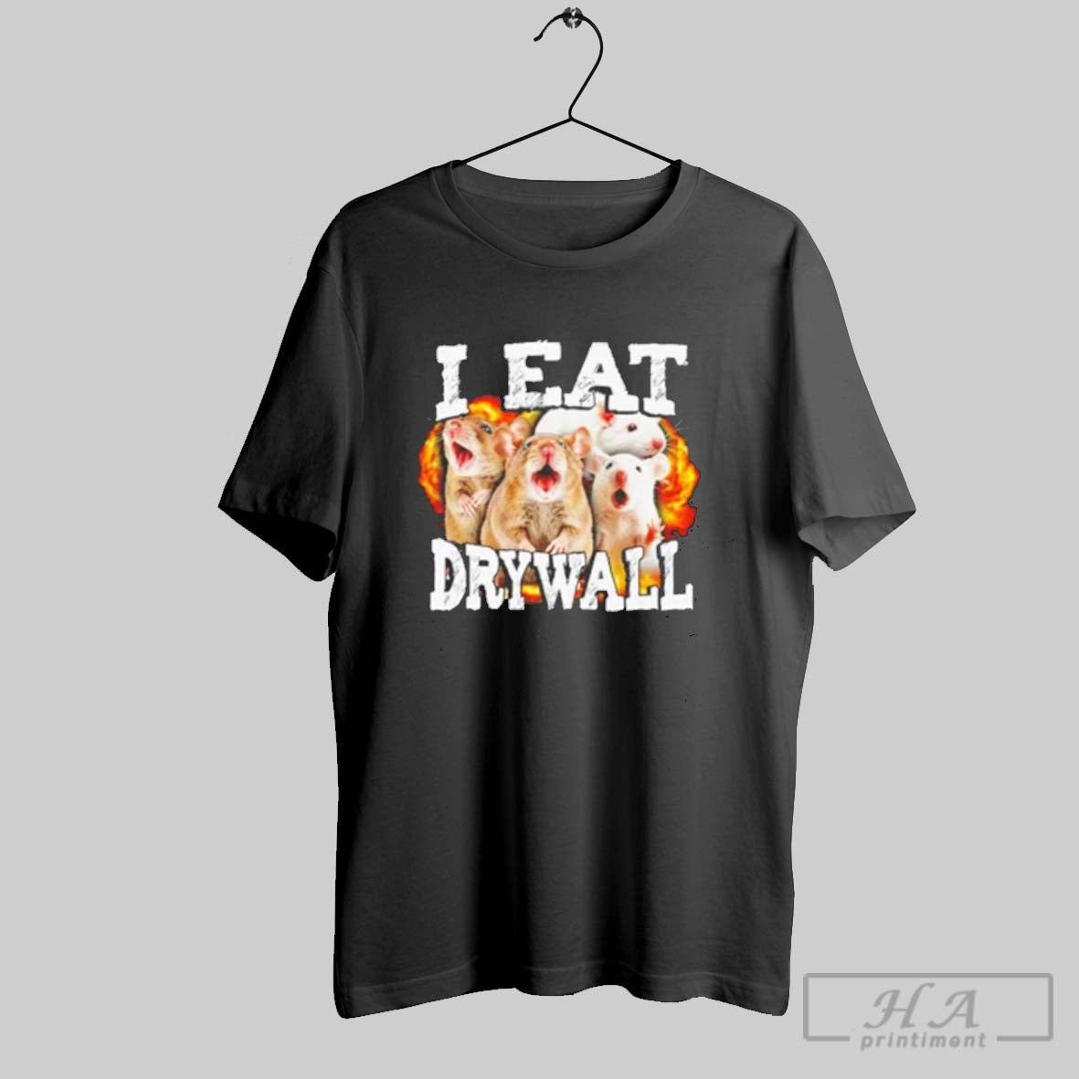 Official I Eat Drywall Rat - Adult & Kids T-Shirts, Sweatshirts & Hoodies apparel design preview 1