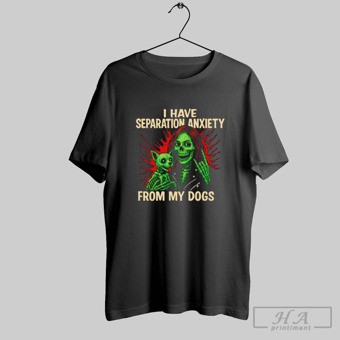 Official I Have Separation Anxiety From My Dogs - Adult & Kids T-Shirts, Sweatshirts & Hoodies apparel design preview 1