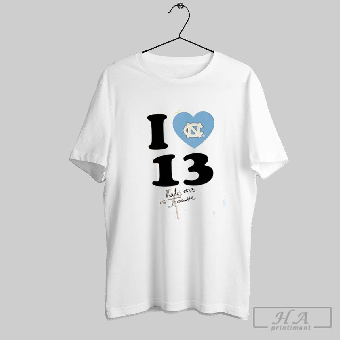 Official I Love 13 Kate Faasse North Carolina Tar - Adult & Kids T-Shirts, Sweatshirts & Hoodies apparel design preview 1