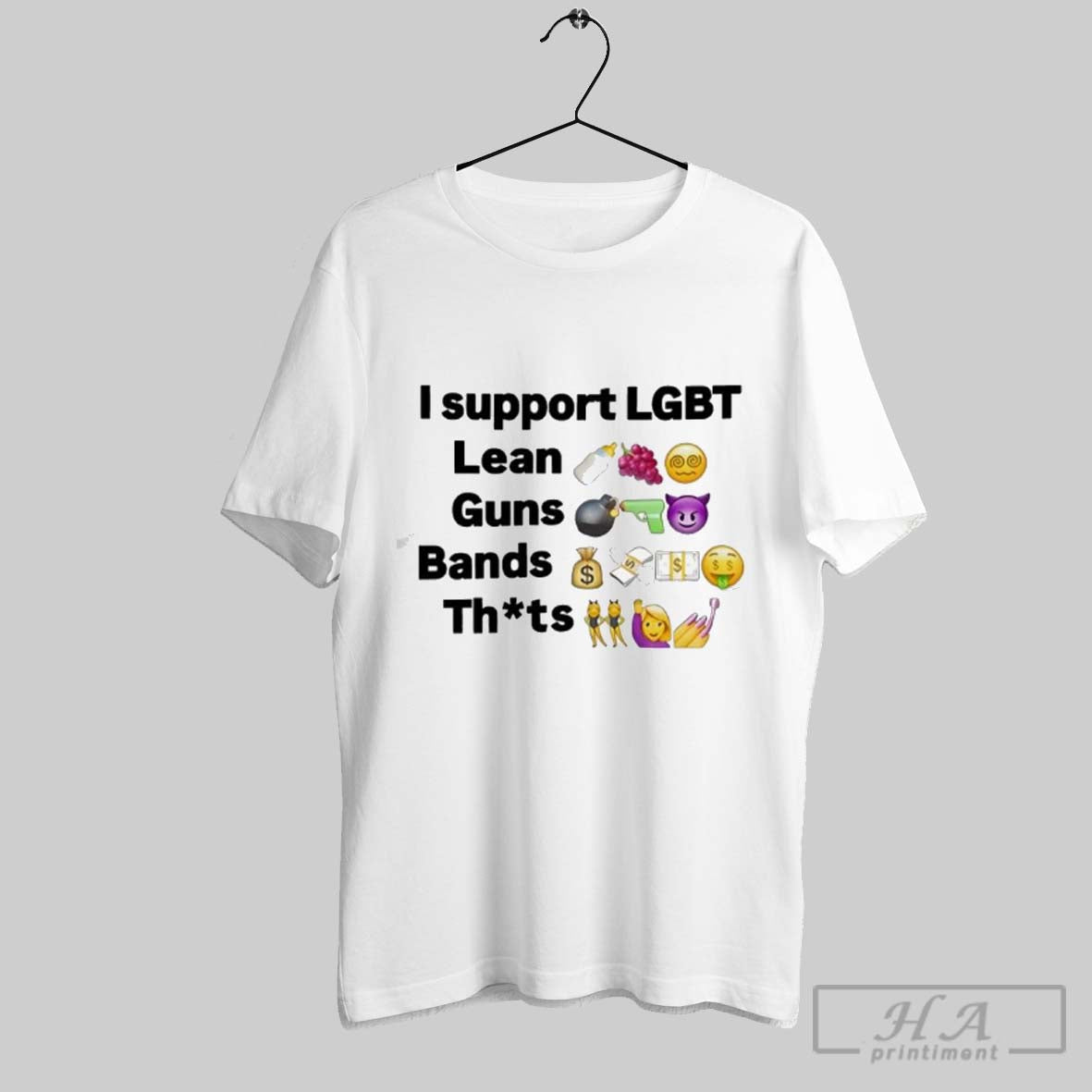 Official I Support Lgbt Lean Guns Bands - Adult & Kids T-Shirts, Sweatshirts & Hoodies apparel design preview 1