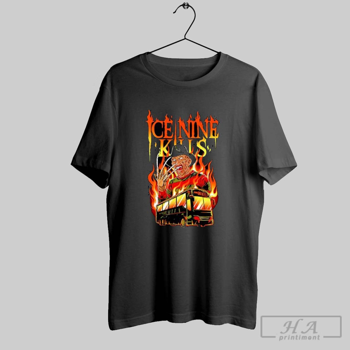 Official Ice Nine Kills Freddy Krueger And Dracula - Adult & Kids T-Shirts, Sweatshirts & Hoodies apparel design preview 1