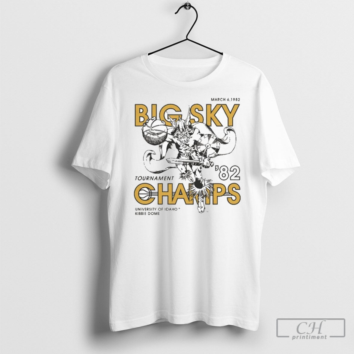 Official Idaho Vandals 1982 Big Sky Champs University - Adult & Kids T-Shirts, Sweatshirts & Hoodies apparel design preview 1