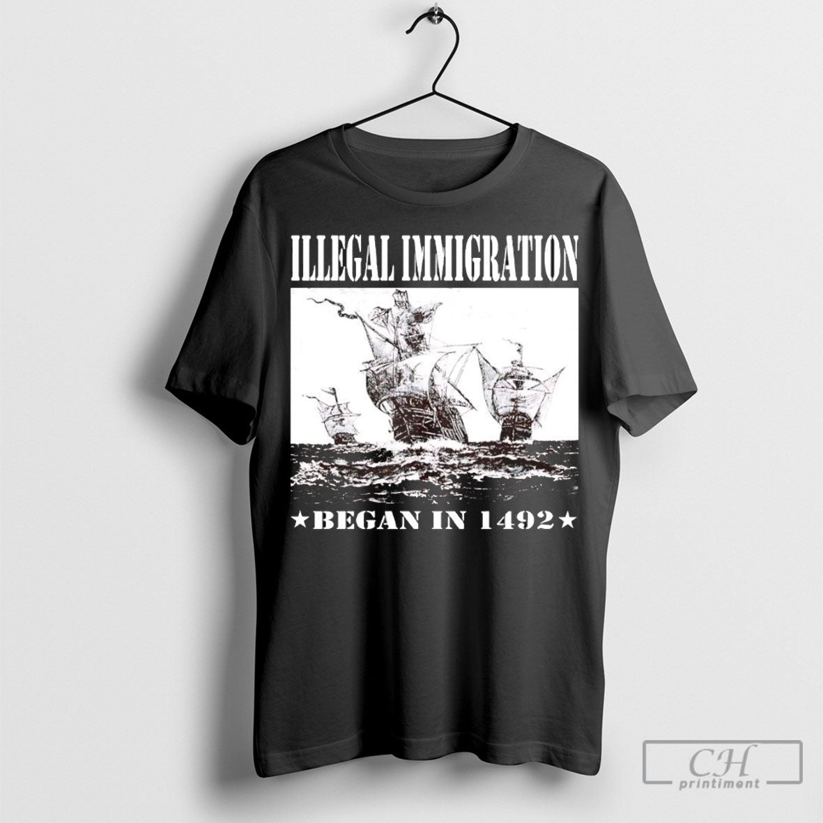 Official Illegal Immigration Began In 1492 Sweater - Adult & Kids T-Shirts, Sweatshirts & Hoodies apparel design preview 1